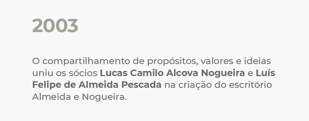 Marco 1 da história do AN Advogados